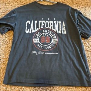 SHEIN California Graphic Tee - Dark Gray